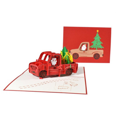  - Tree Delivery Festive Truck 3D Pop Up Christmas Card