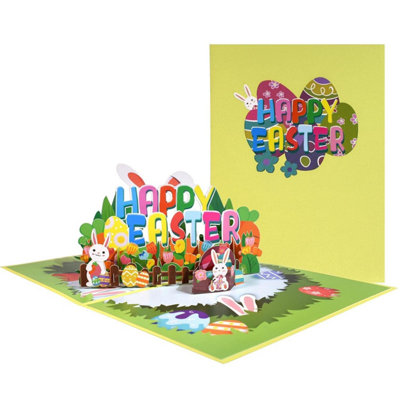 Springtime Happy Easter 3D Pop Up Greeting Card from B&Q