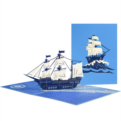 Windward Wonder Sailboat Pop-Up Greeting Card from B&Q