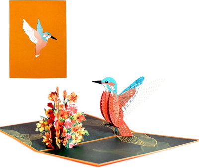 Hummingbird Harmony Pop-Up Greeting Card from B&Q
