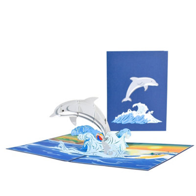 - Dolphin Ocean Leap 3D Pop-Up Greeting Card