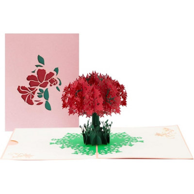 Rhododendron Blossom 3D Pop Up Greeting CardMother's Day Anniversary Birthday Get Well from B&Q