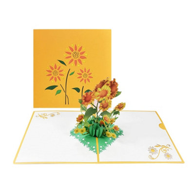 Sunflowers Bursting 3D Pop Up Greeting Card from B&Q