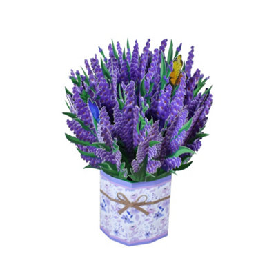Purple Charm Bouquet In Decorative Vase 3D Pop-Up Greeting Card from B&Q