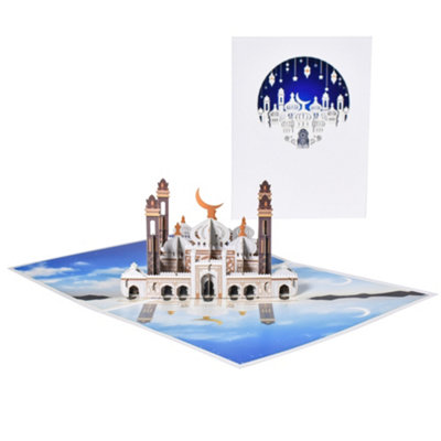 Eid & Ramadan Moonlit Minarets Pop-Up Greeting Card