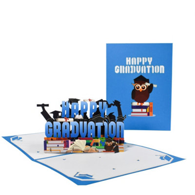  - Owl Of Honor 3D Pop-Up Graduation Greeting Card