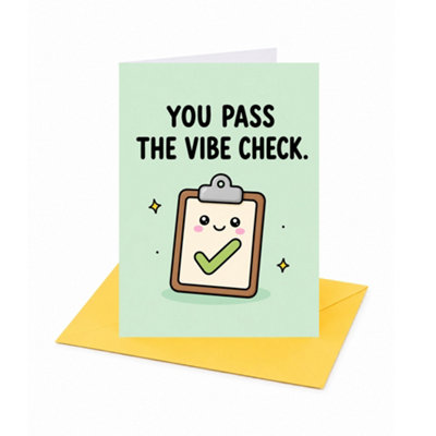 Brightfeel You Pass The Vibe Check Open Greeting Card - Multi - Image 3