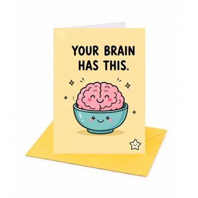 Brightfeel Your Brain Has This Good Luck Greeting Card - Multi - Image 3