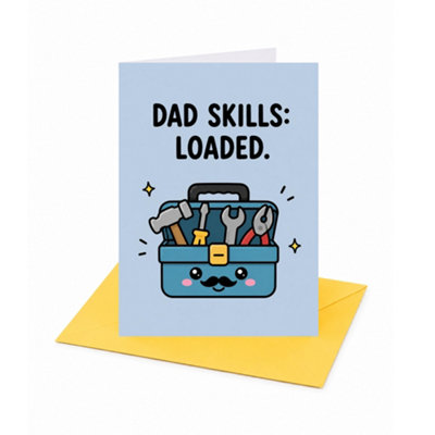 Brightfeel Dad Skills Loaded Father's Day, Birthday Card - Multi - Image 3