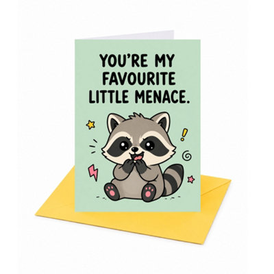 Brightfeel You're My Favourite Little Menace Greeting Card - Multi - Image 3