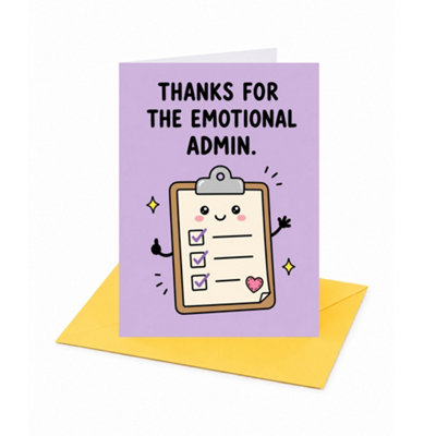Thanks for the Emotional Admin Thank You Card - Image 3
