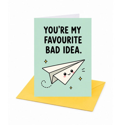 You're My Favourite Bad Idea Open Greeting Card - Image 3