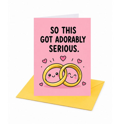 So This Got Adorably Serious Wedding Congratulations Card - Image 3