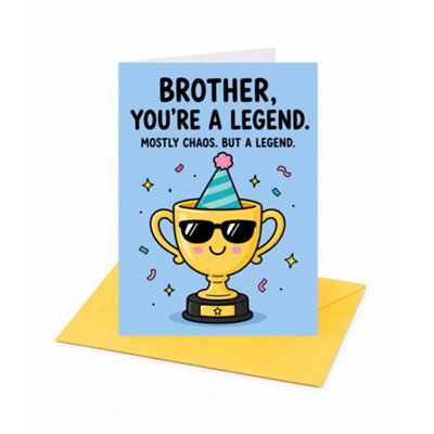 Brightfeel Brother You're A Legend Birthday Card - Multi - Image 3