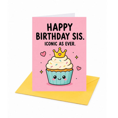 Sis Iconic As Ever Sister Birthday Card - Image 3