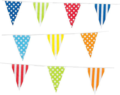 Multi Mix Bunting 10M With 20 Pennants from B&Q