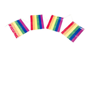 Rainbow Pride Bunting Rectangle 10M With 20 Pennants from B&Q