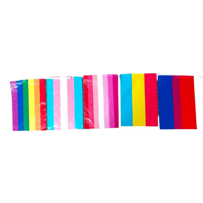 Lgbt+ Rectangle Bunting 10M With 20 Pennants from B&Q