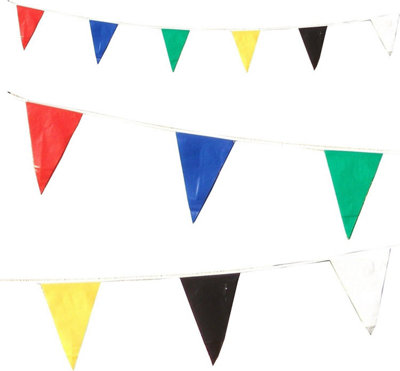 M1001 Multi Coloured Bunting 10M With 20 Pennants from B&Q