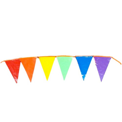Multi Colour Bunting With Orange String 10M With 20 Pennants from B&Q