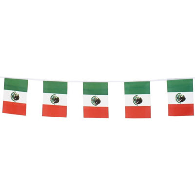 Mexico Rectangle Bunting 10M With 20 Flags from B&Q