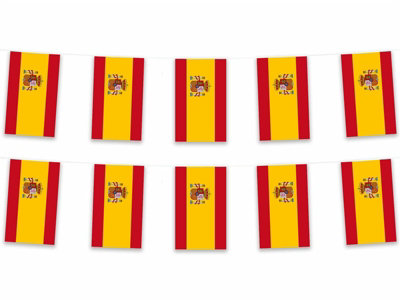 Spain Rectangle Bunting 10M With 20 Flags from B&Q