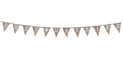 Just Married Hessian BuntingNew Wedding Decorations from B&Q