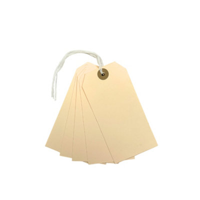 Pack Of 20 Manila Luggage Strung Tags 60 X 120mm from B&Q