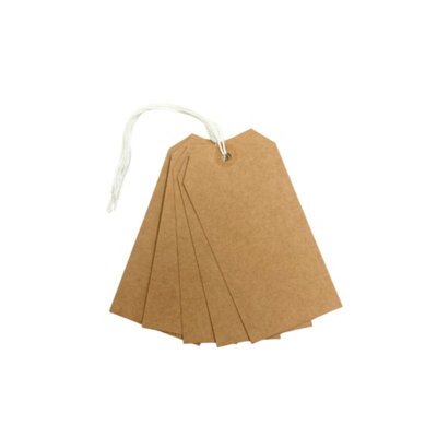 Pack Of 20 Brown Strung Tags 60 X 120mm from B&Q
