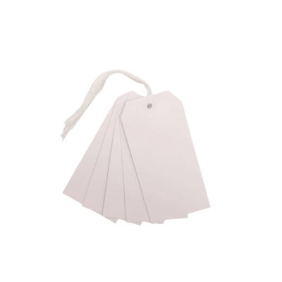 Pack Of 20 White Strung Tags 60 X 120mm from B&Q