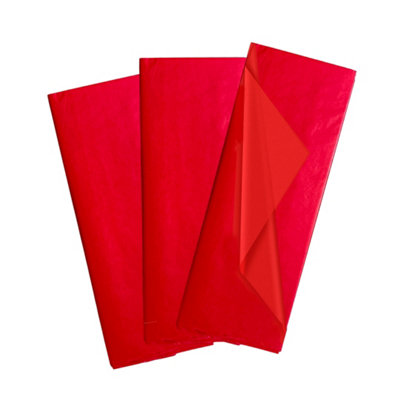 B&Q Red Pack Of Acid Free 50 X 70Cm Tissue Paper Sheets Size 10