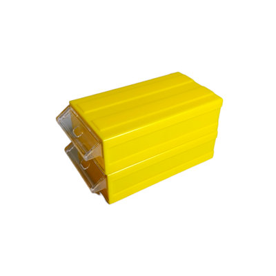  - Yellow Stackable Plastic Storage Drawers L183Xw110Xh61mm With Removable Compartments