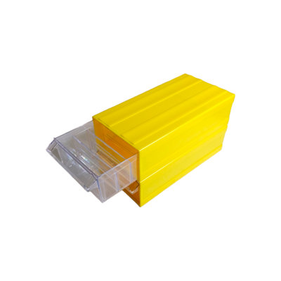  - Yellow Stackable Plastic Storage Drawers L322Xw160Xh87mm With Removable Compartments
