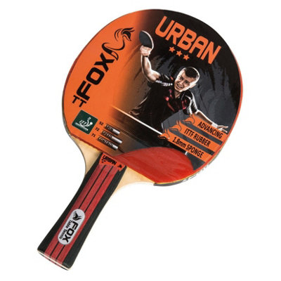 Fox Tt Urban 3 Star Table Tennis Bat Black/red (One Size)