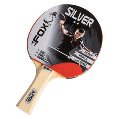 Fox Tt Silver 2 Star Table Tennis Bat Beige/red (One Size) from B&Q