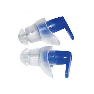 Swimtech Swimming Ear Plugs Blue/clear (One Size)
