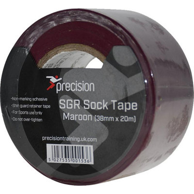 Precision Unisex Adult 38mm Sgr Sock Tape (Pack Of 5) Maroon (20M X 38mm) from B&Q
