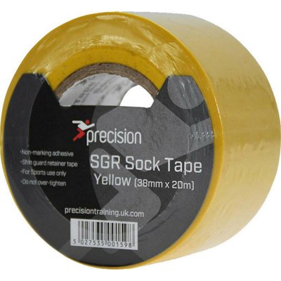 Precision Unisex Adult 38mm Sgr Sock Tape (Pack Of 5) Yellow (20M X 38mm) from B&Q