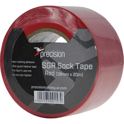 B&Q Red Precision Unisex Adult 38Mm Sgr Sock Tape (Pack Of 5) (20M X 38Mm) Size 5