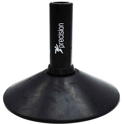 Precision Rubber Post Base Black (One Size) from B&Q