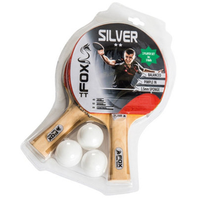 Fox Tt Silver 2 Star Table Tennis Set Beige/red/white (One Size) from B&Q