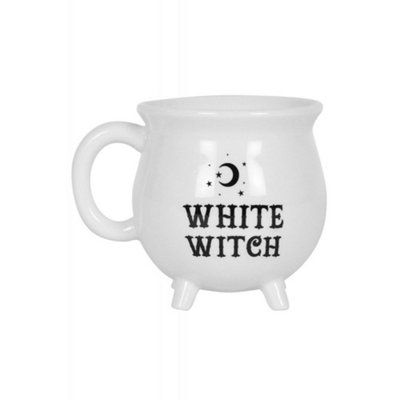 Something Different White Witch Cauldron Mug White/black (One Size) from B&Q