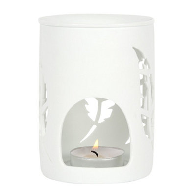 Something Different Feather Oil Burner White (One Size) from B&Q