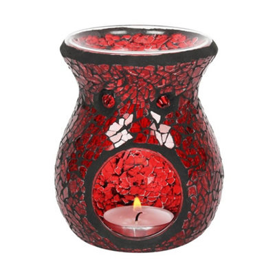 Something Different Crackle Effect Oil Burner - Red - Image 2