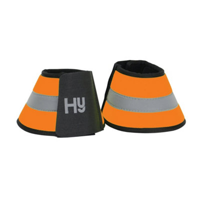 Hyviz Reflector Horse Overreach Boots Orange (Full) from B&Q