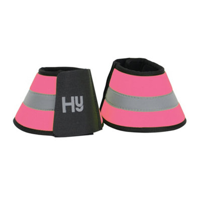 Hyviz Reflector Horse Overreach Boots Pink (Pony) from B&Q