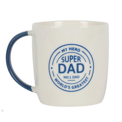 B&Q Cream/Blue Something Different Super Dad Mug (One ) 12Cm