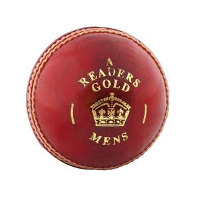 Readers Childrens/kids Gold A Leather Cricket Ball Red (One Size) from B&Q