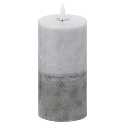 Hill Interiors Luxe Collection Dipped Natural Glow Electric Candle Grey (20Cm X 7Cm X 7Cm) from B&Q