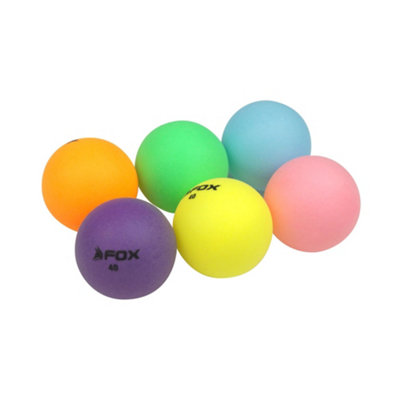 Fox Tt Multicoloured Table Tennis Balls Set (Pack Of 6) Multicoloured (One Size) from B&Q